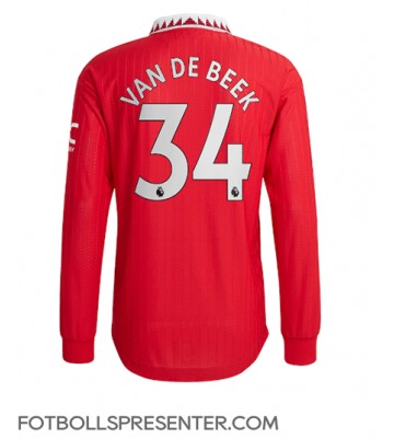 Manchester United Donny van de Beek #34 Hemma Matchtröja 2022-23 Långärmad